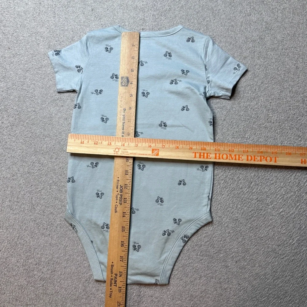 Carter's Bodysuit Baby Boys 24M Blue‎ Tricycle Print Short Sleeve 1S160010 Snaps